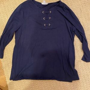 Dark blue XL charter club quarter sleeve shirt